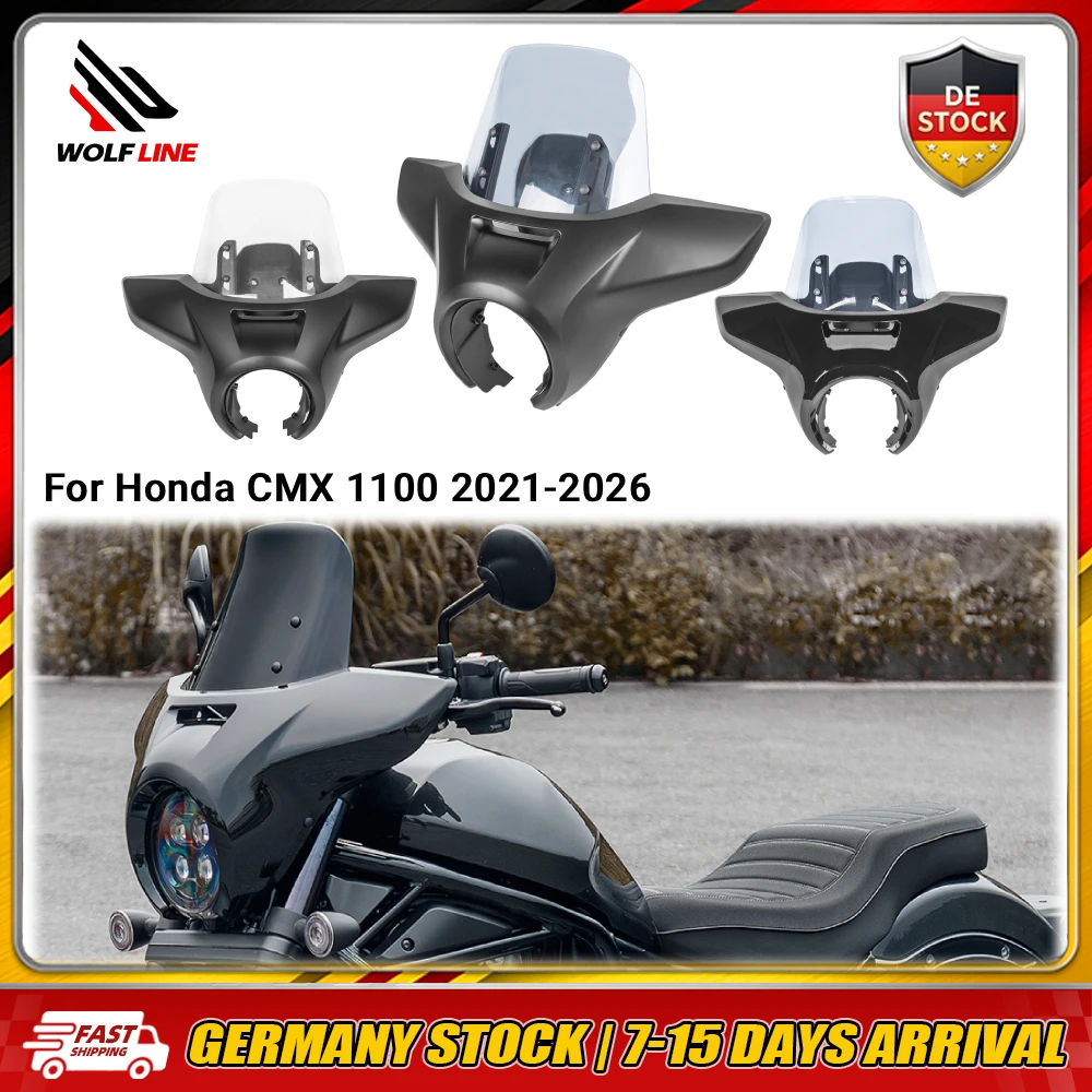 Image of WOLFLINE Frontscheinwerferabdeckung für Honda CMX 1100 2021-2026 Scheinwerferverkleidung zur Winddruckreduzierung, einfache Installation
