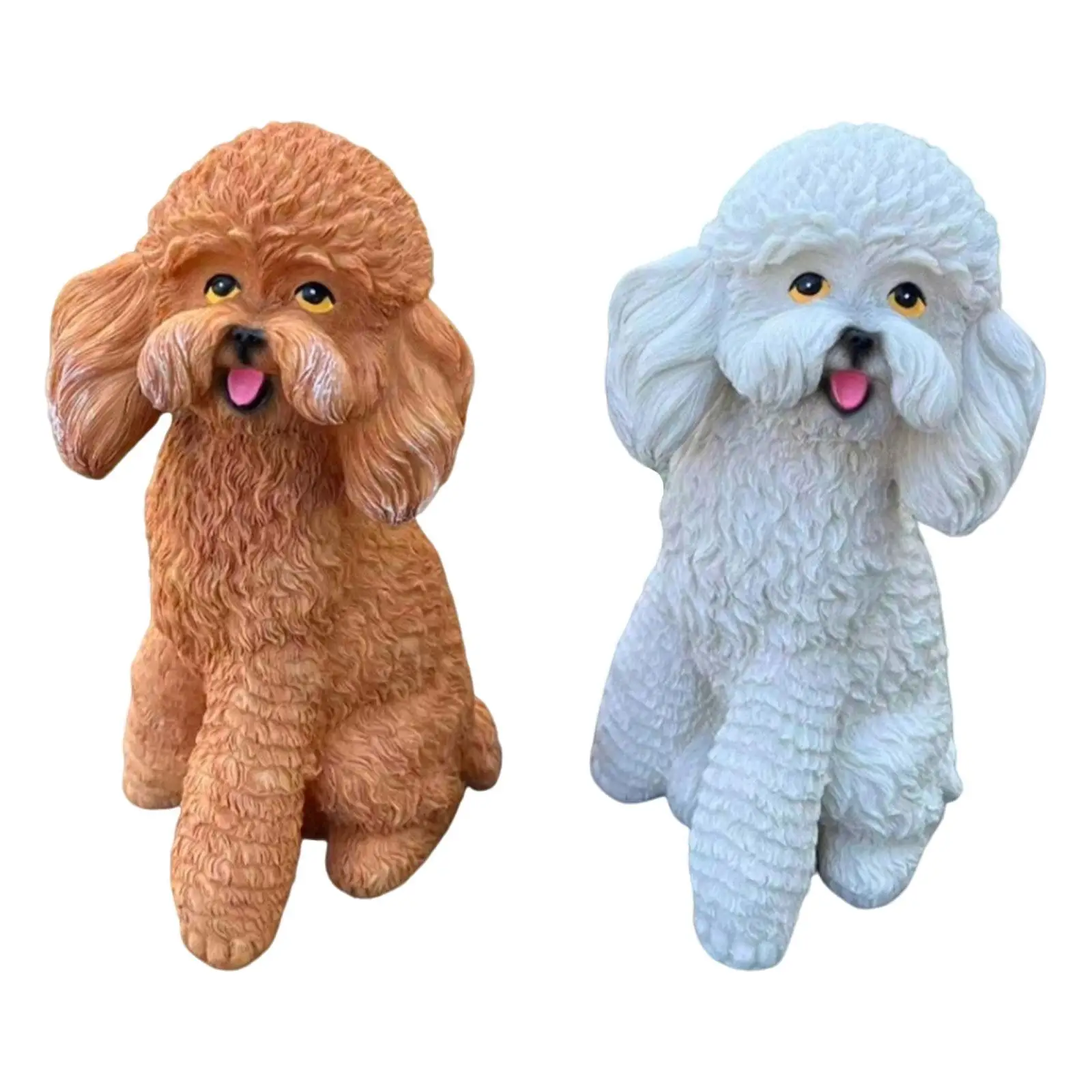 Dog Statue Collectible Realistic 12x13x23cm Adorable Animal Sculpture for Living Room Bedroom Indoor Outdoor Courtyard Office