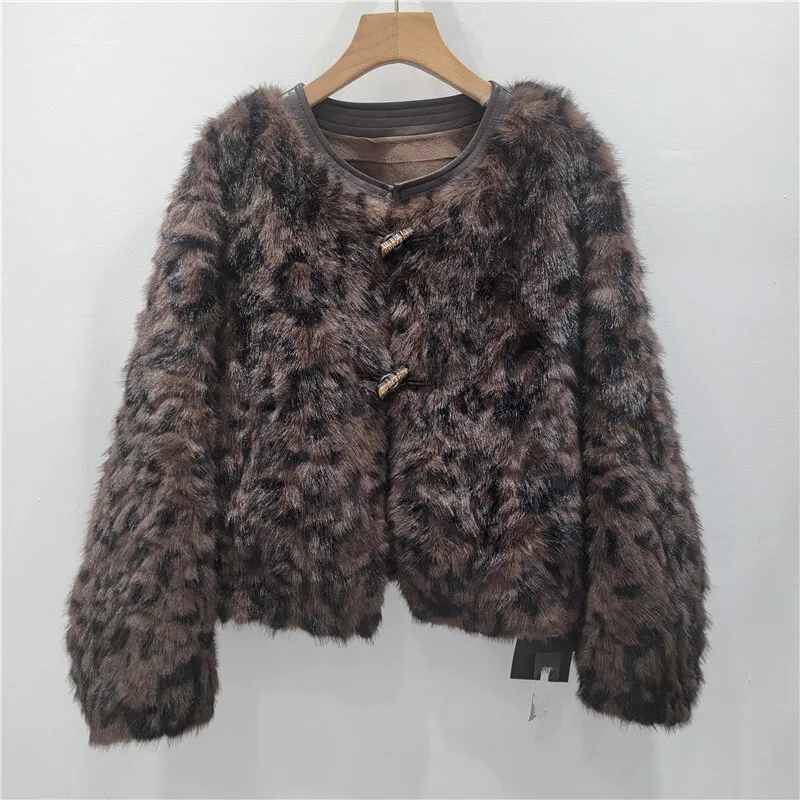 WTHT Trendy nieuwe dames nepbont pluche gewatteerde jas 2025, wintermode, ronde hals, lange mouwen, warme jas, vrouwelijk 1LS2654