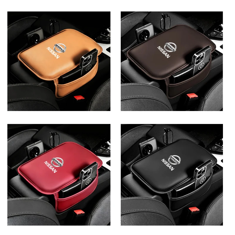 Car Armrest Box Pad Auto Armrest Mat Auto Accessory For Nissan Qashqai X J10 J11 Trail Tiida Teana Skyline Juke X-trail Almera view 6