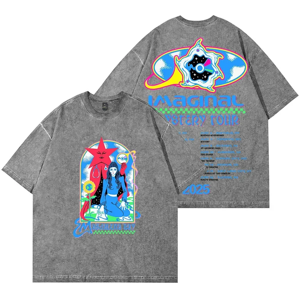 تي شيرت Magdalena Bay Merch تي شيرت Merch صيفي للجنسين كاجوال بأكمام قصيرة تي شيرت قطني مغسول
