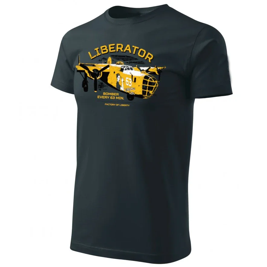 Willow Run B-24 Liberator Heavy Aircraft Aviation Theme T-Shirt 100% Cotton O-Neck Short Sleeve Casual Mens T-shirt Size S-3XLXL