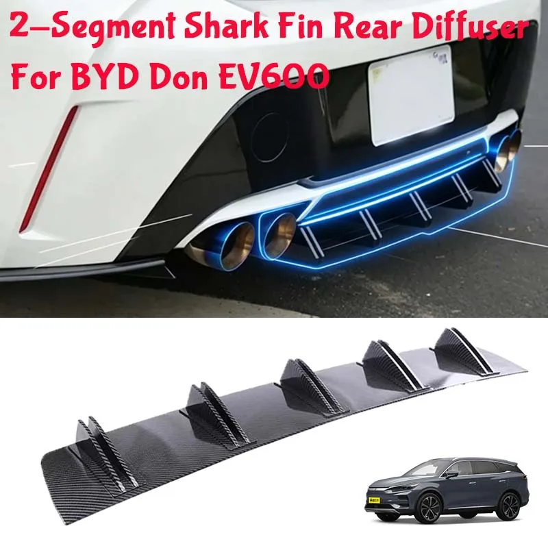 For BYD Don EV600 Shark Fin Rear Diffuser Split Chassis Spoiler Auto Aerodynamic Parts Aerodynamic Modification