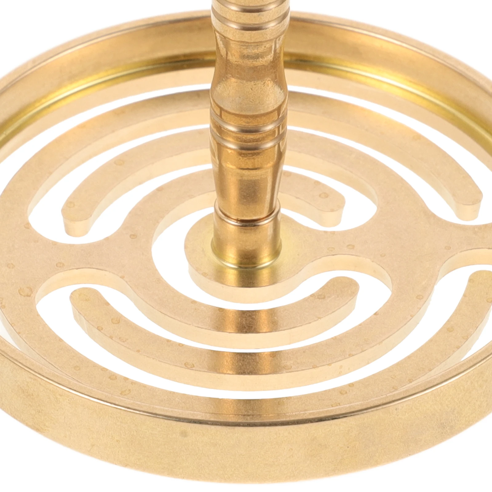 

Press Ash Mold Brass Diy Incense Seal Mold Sturdy Home Temple Tea Room Use Anti-Skid Handle Creative Pattern