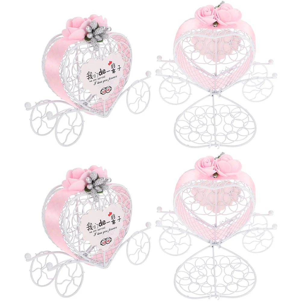 

4 Pcs C y Containers For Wedding Shaped Carriage C y Boxes for Wedding Party Favors Birthday Gifts Packaging Containers