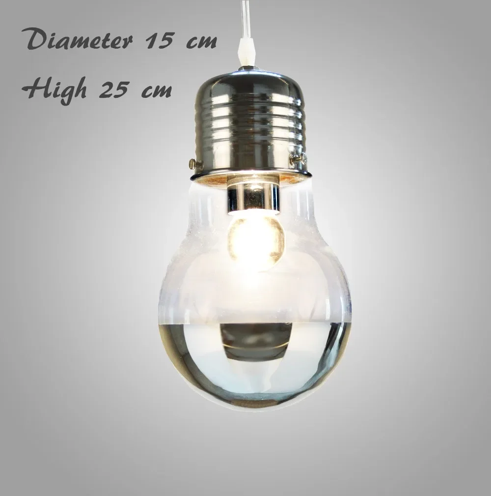 

MTUU 150mm*250mm Brief Glass Ceiling Light single-head light bulb golden silver wire inside bar counter aisle lights