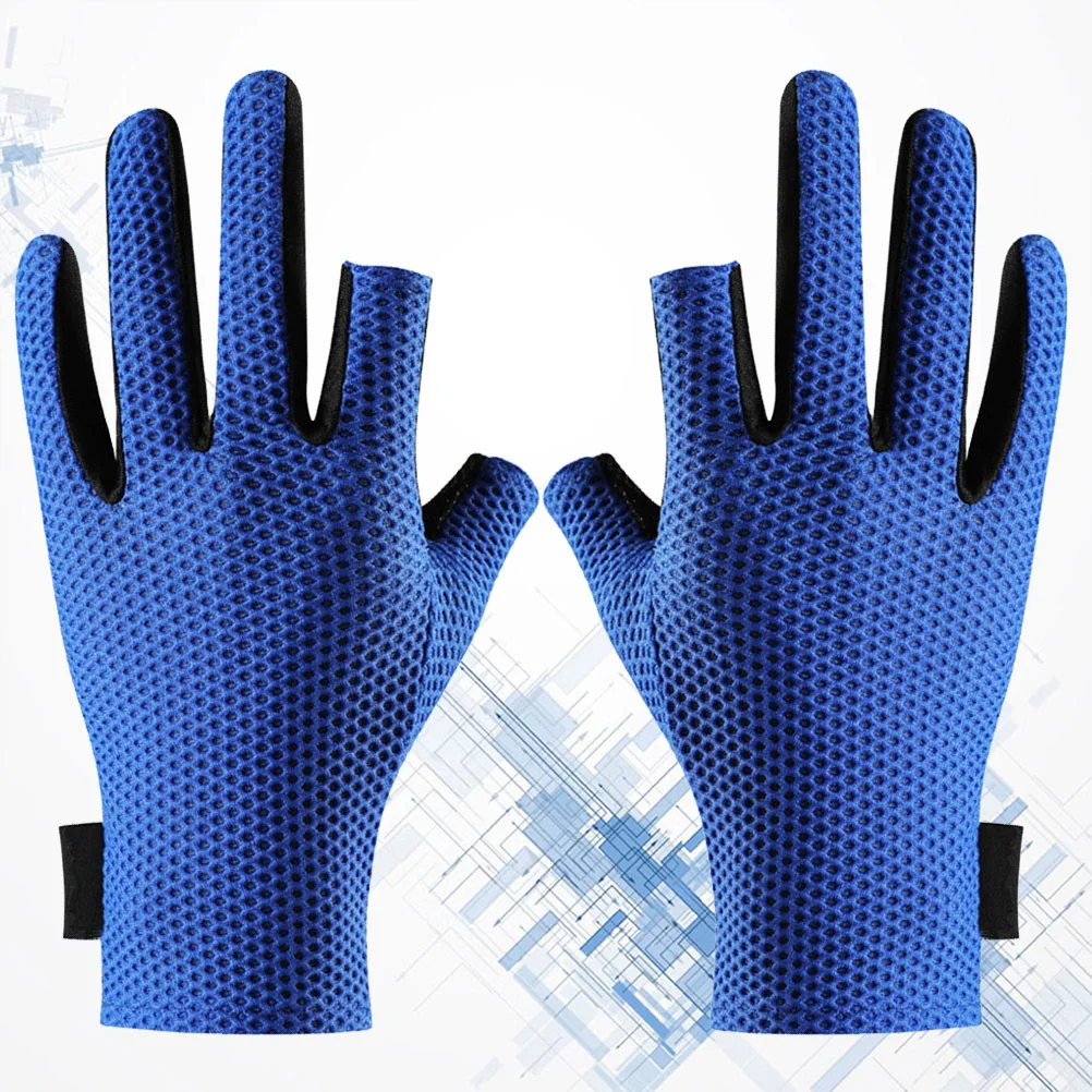 زوج واحد من قفازات الحماية من الشمس خفيفة الوزن من جل السيليكا والحرير الجليدي ومضادة للارتداء وقابلة للتنفس وقابلة للتمدد قفازات رياضية خارجية لركوب الدراجات #1
