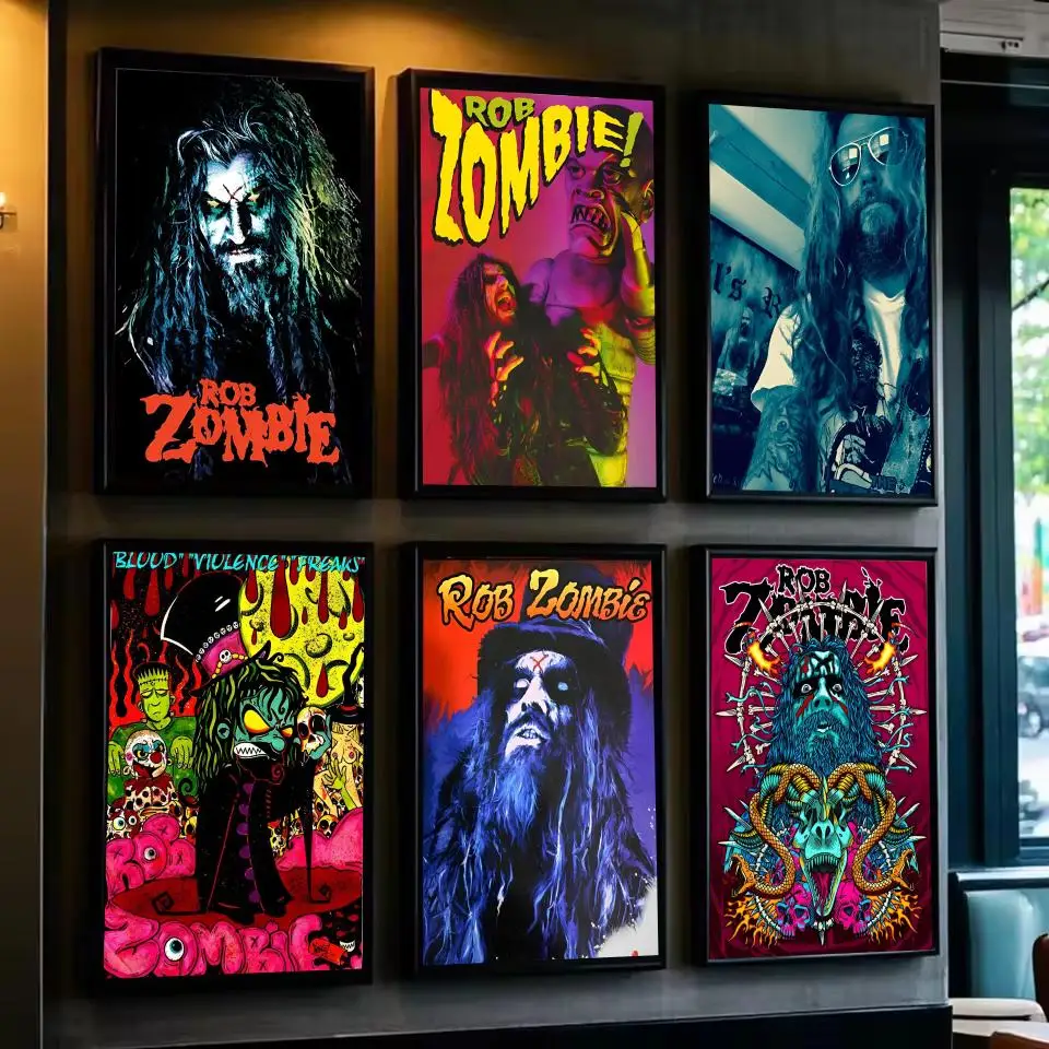 Rock R-Rob Zombie Poster Poster Waterproof HD Wall Art Decal Self-Adhesive Aesthetic Decor For Home Living