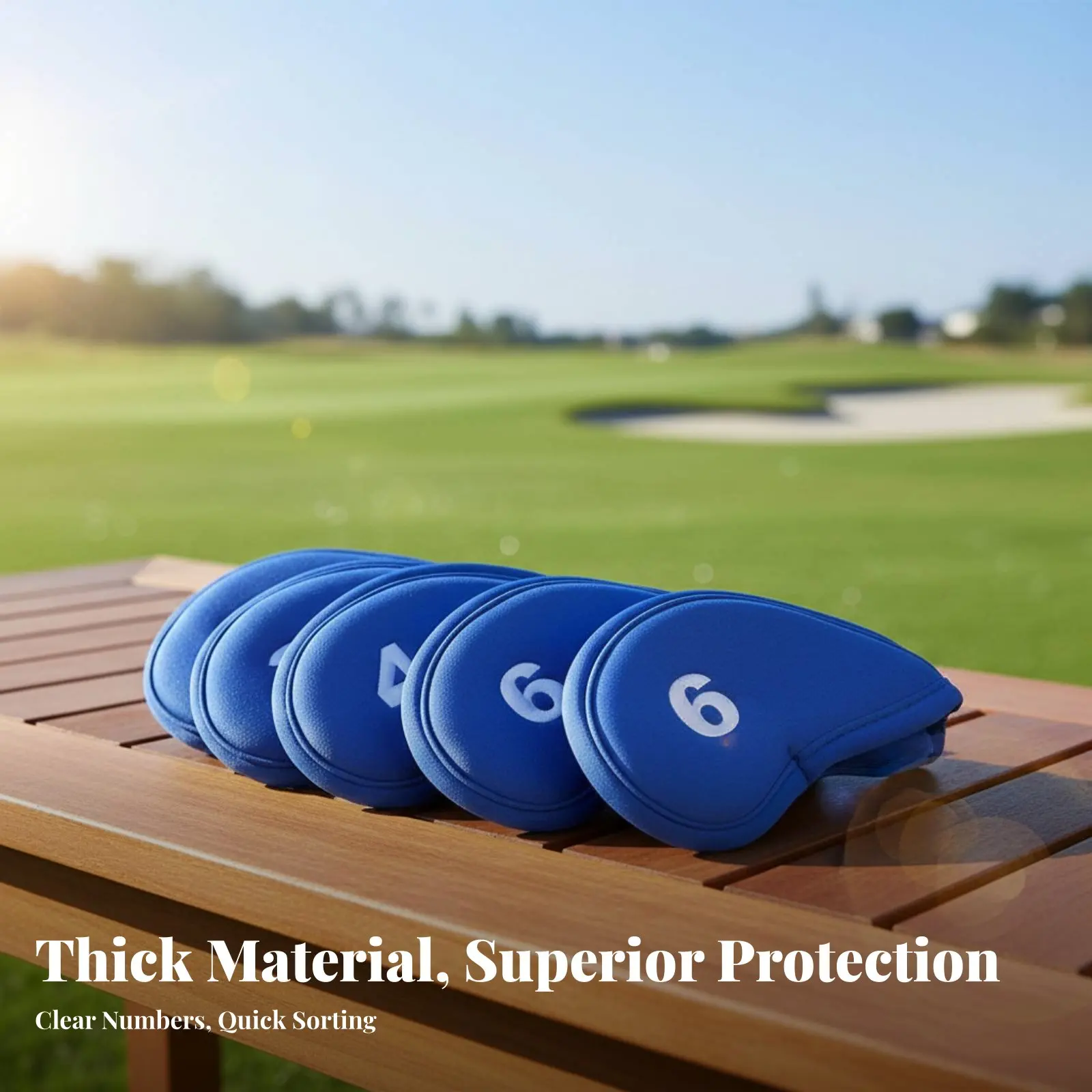 Fotografia 5: Conjunto de 10 Capas para Cabeça de Taco de Golfe Esportivo, Fácil de Usar