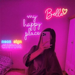 Custom Neon Sign Led Letters Neon Led Business Logo Decor Weding BedRoom Bar Party Logo kids Names  Gift Shop Salon Droshipping