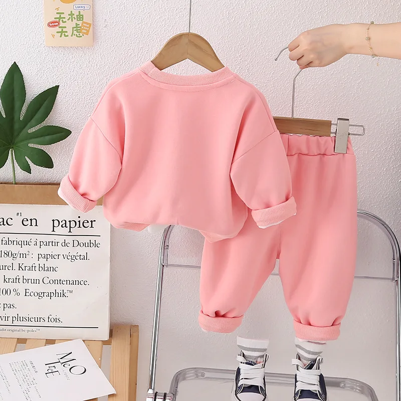 Girls Clothes Sets Spring Autumn 2025 Children Casual Sweatshirts Tops Pants 2pcs Sports Suit For Baby Tracksuits Kids Outfits 5