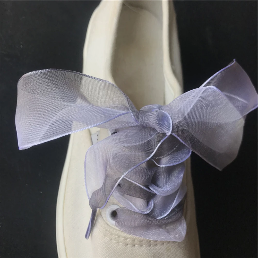 

5 Pairs Flat Shoelaces Wide Gradient Yarn Laces Tie for Shoes Casual Athletic Boots Skates Style Colorful Durable Soft Practical