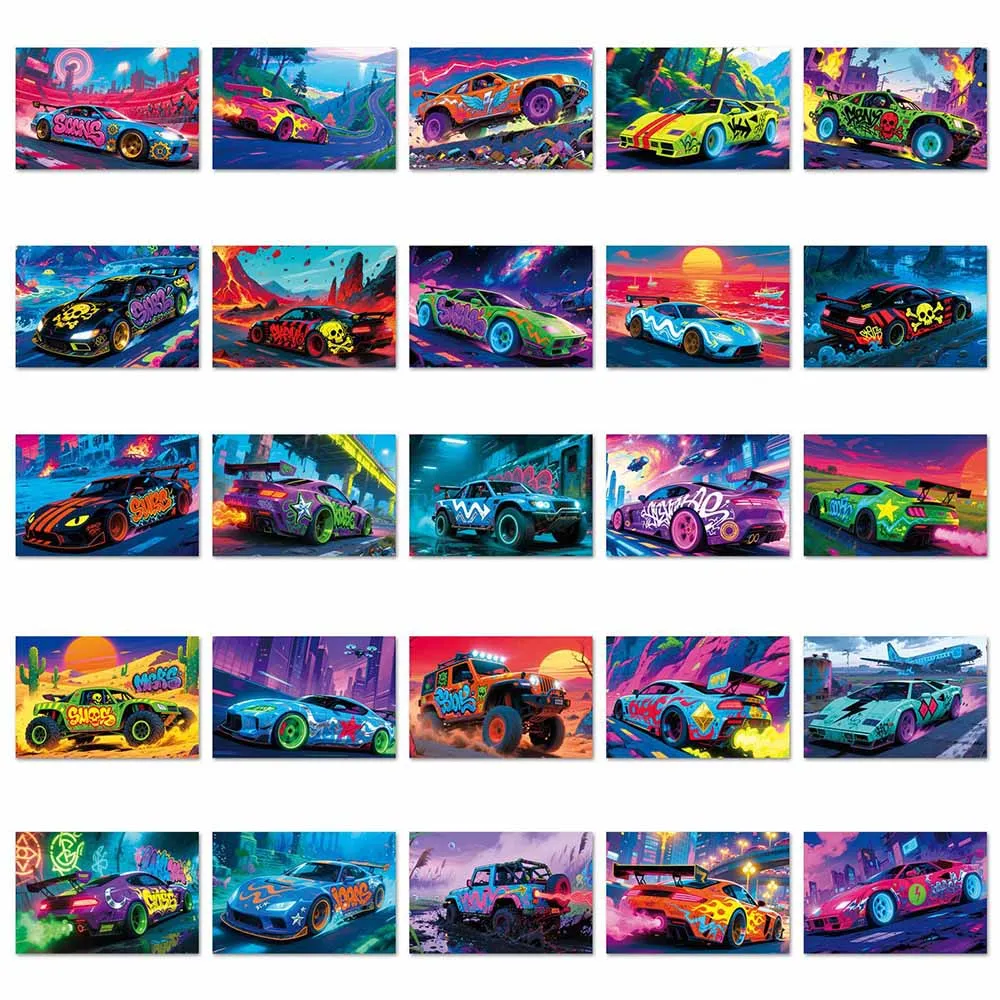 

10/30/50pcs Cool JDM Retrofit Racing Car Graffiti Stickers DIY Motorcycle Travel Luggage Phone Car Waterproof Sticker Kids Toy