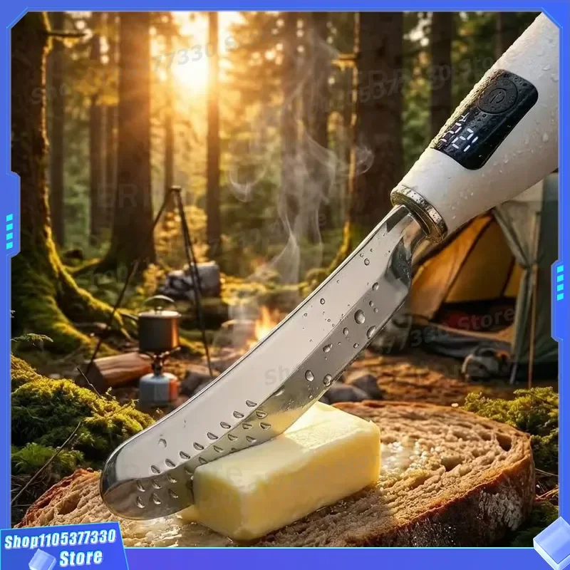 Rechargeable Electric Butter Knife Stainless Steel Self Melting Cheese Spreader for Toast Household Western Kitchen Tool