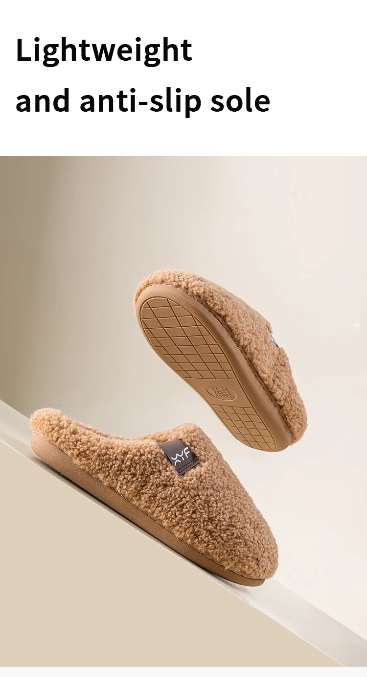 Gemütliche pelzige Hausschuhe für Damen, warme, rutschfeste Hausschuhe, Plüsch-Fleece-Futter und weiche Sohle für den Heimkomfort im Winter – Detail 7