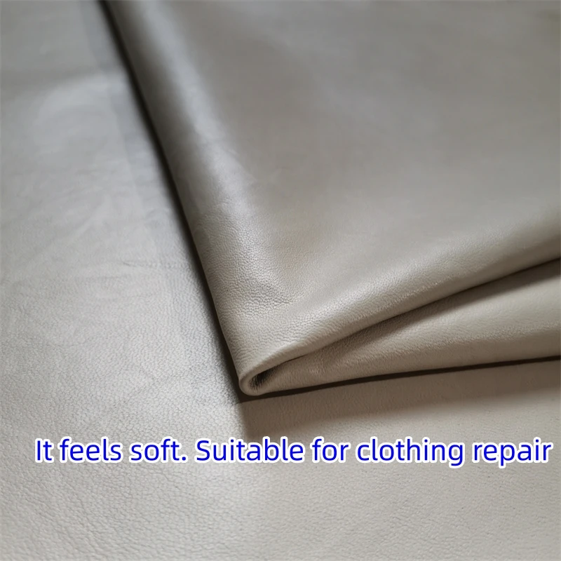 0.5mm Beige Sheepskin. First Layer Leather. Real Leather Fabric. Sheepskin. For Repairing Clothes. Full-Sheet Cutting