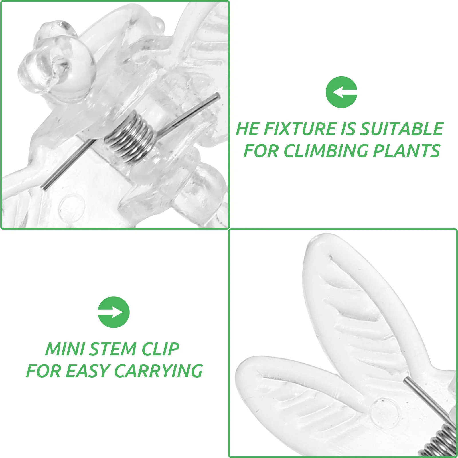 10 قطعة مقاطع الأوركيد واضح نبات صغير الجذعية دعم مقاطع لنباتات الحديقة لا ضرر تثبيت سريع الكرمة الخضروات الطماطم الفاصوليا