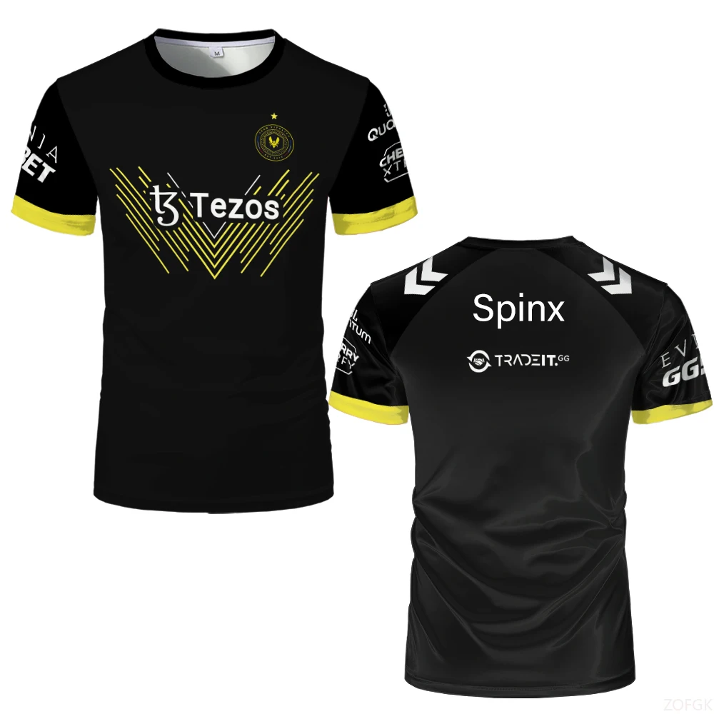 2025 nova equipe esports vitalidade camisa camiseta csgo lol cod jogos uniforme masculino t camisa treinamento de concurso esportivo respirável menino topos