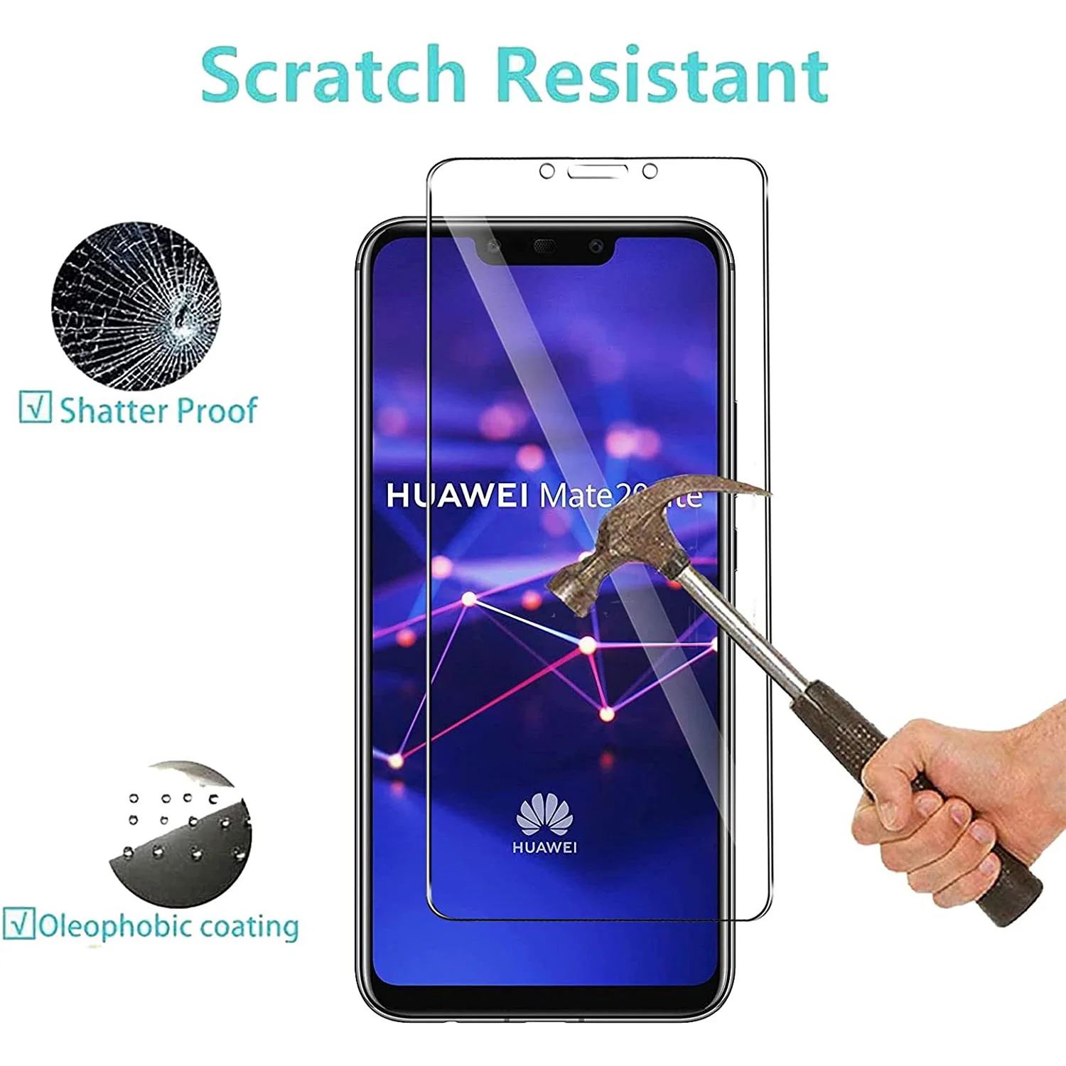 2/4Pcs Gehärtetem Glas Für Huawei Mate 20 Lite Screen Protector Glas Film