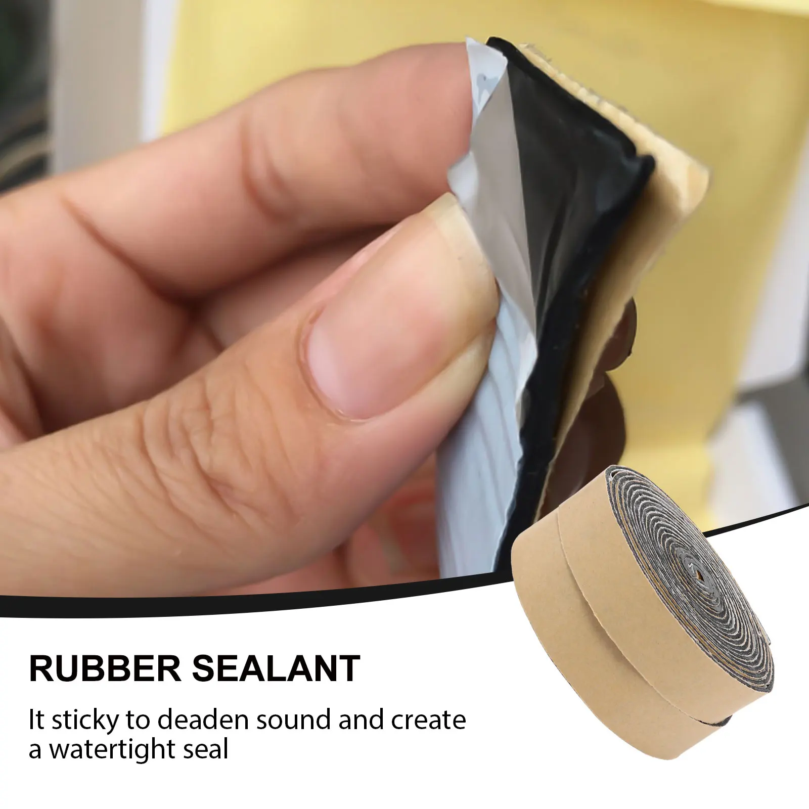 

2pcs Black Butyl Sealant Tape 5M Waterproof Sound Deadening For Car Windshield Rv Window Butyl Rubber Sealant Tape