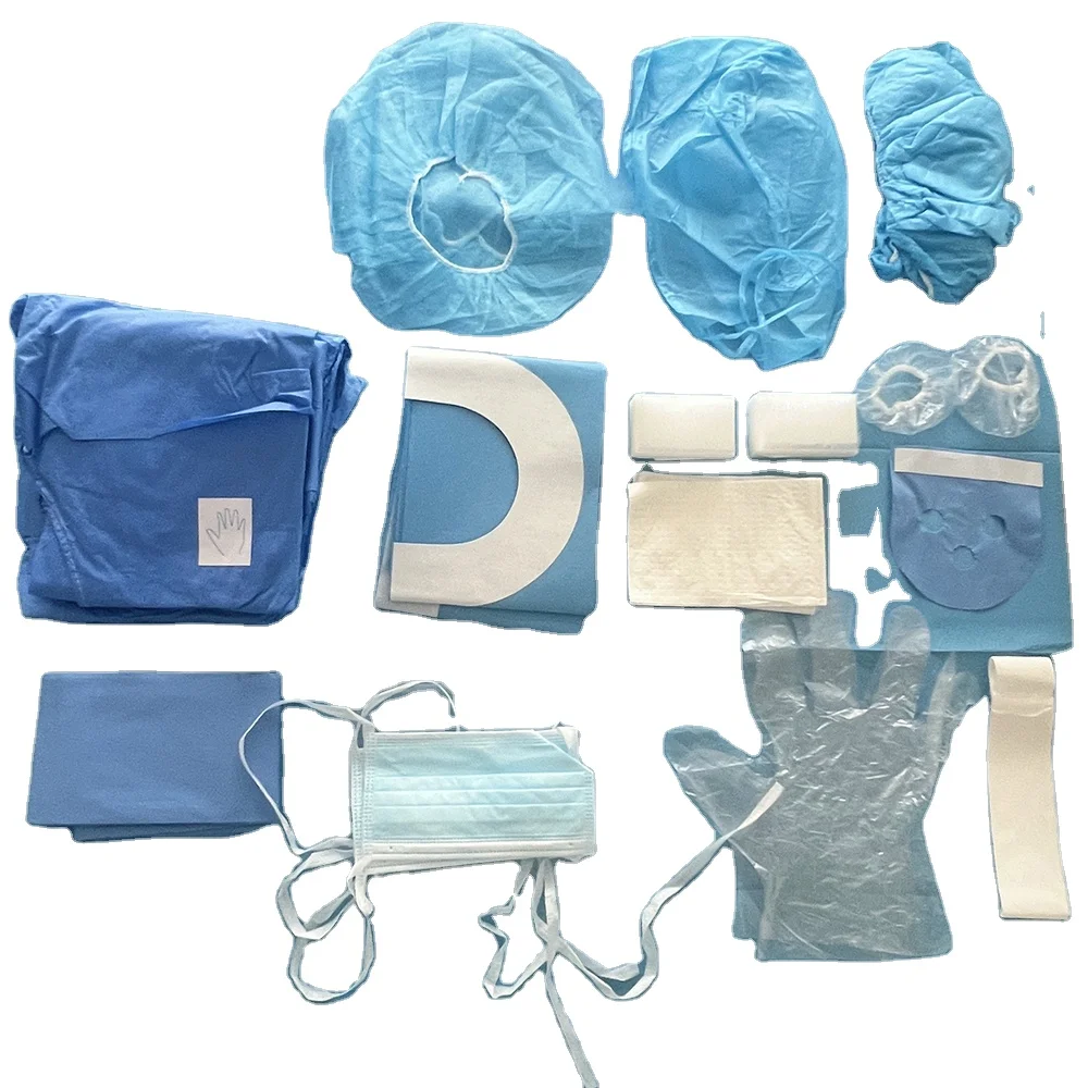 Best Selling Sterile Drapes Products Disposable Medical Dental Pack With Surgical Gown And Caps Medical Supplies Consumables