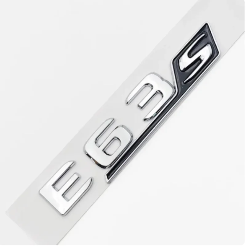 3D ABS Chrome Black E63 S Logo E63S Emblem Letters Sticker Car Trunk Badge For Mercedes Benz E63S AMG W212 W213 Accessories