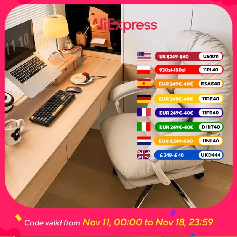 

Elegant Footrest Office Chair Armrest Luxury Nordic Design Gaming Chairs Salon Study Modern Sillas De Escritorio Furniture