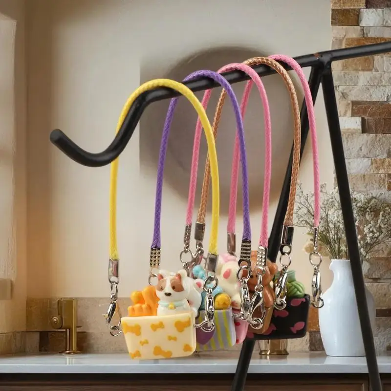 

Набор для творчества для детей: мини-сумочки для кукол, украшения для шеи кукол, подвески для кукольного домика — упаковка 5/10 штук.