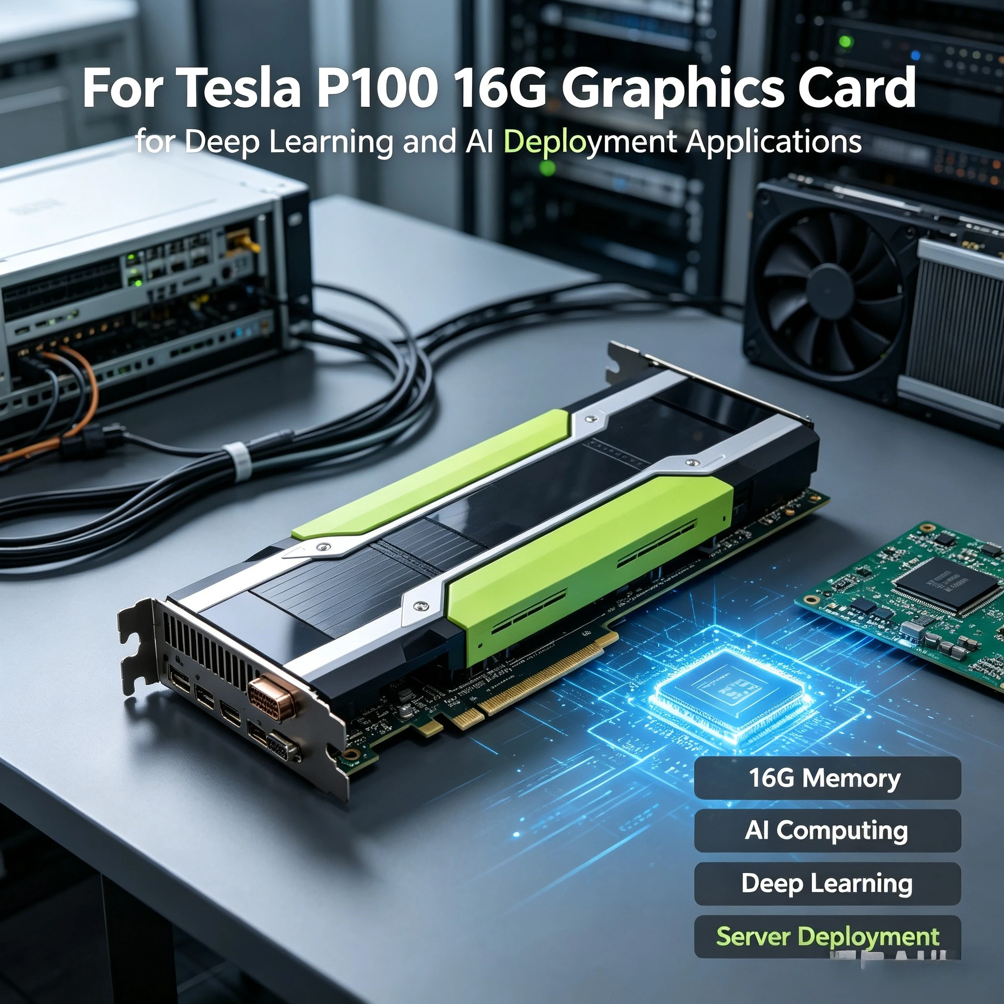 For Tesla P100 16G Graphics Card, for Deep Learning and AI Deployment Applications