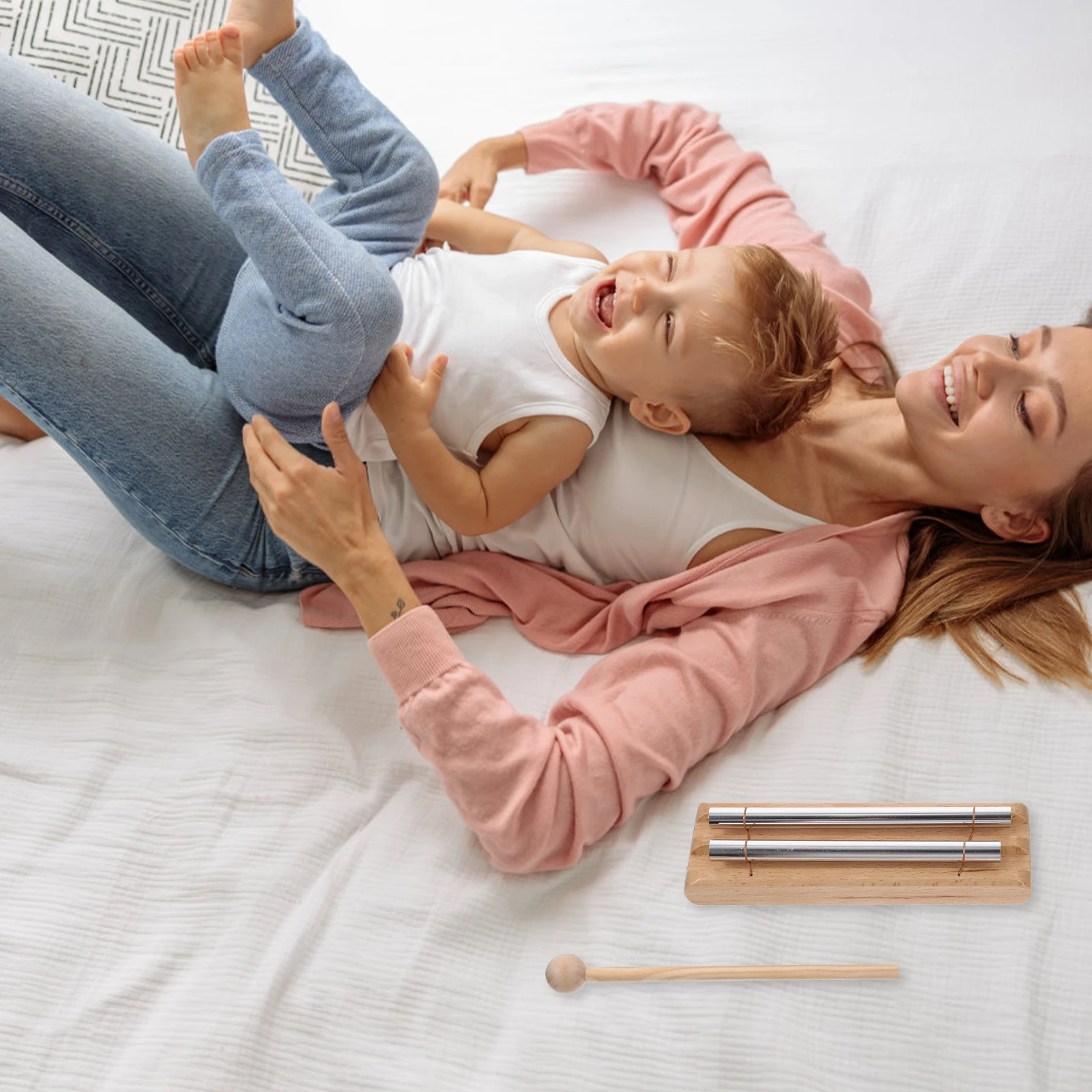 

2 Pcs Polished Metal Wind Chime Musical Instruments For Yoga Meditation Activities