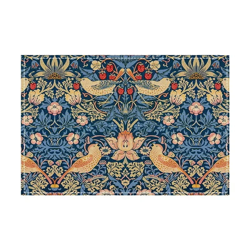 1PC New Plant Flower Linen Placemats Multicolor Flower Printed Insulation Mats Nordic Kitchen Dining Room Decorative Placemats.