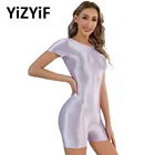 shiny glossy swimsuit bodysuit onepiece