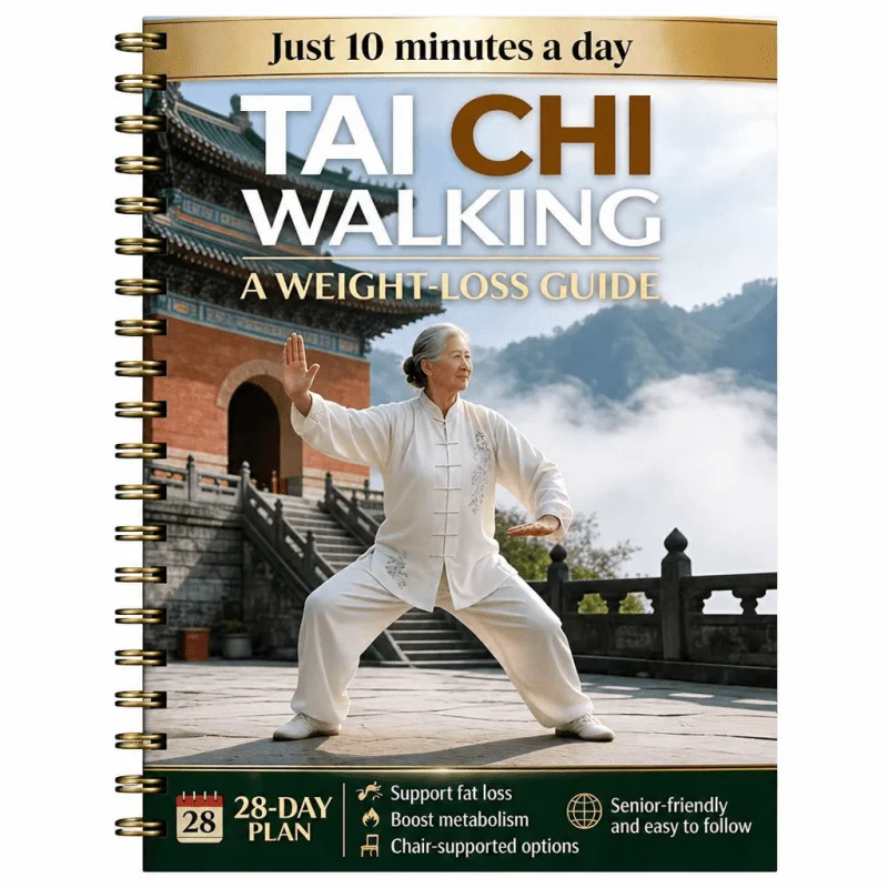 

Tai Chi Walking for Seniors: Chair-Supported Workout Guide Suitable for Elderly - 10-Minute Daily Routine, 28-Day Program with Spiral-Bound Book & Elderly Mobility Exercises for Fitness, Vitality Boosting Wellness Planner