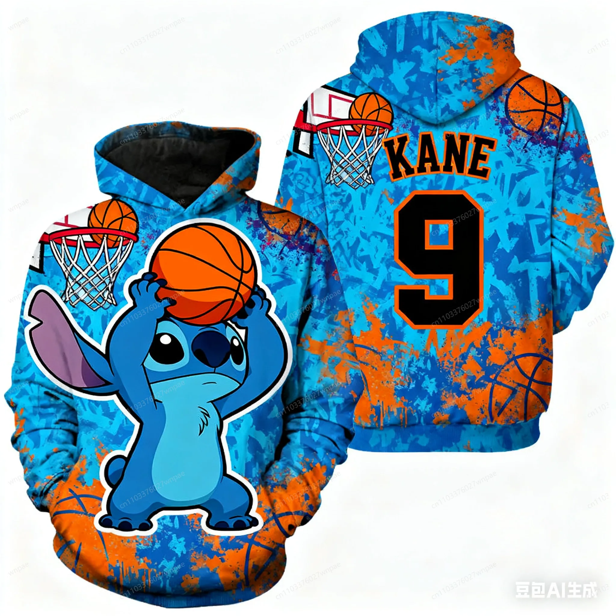 سترة جيرسي بغطاء للرأس بطباعة ثلاثية الأبعاد من AI-Creative Stitch: أنيقة ومريحة رياضية كاجوال كلاسيكية، ضرب عالمي لطيف وأجنبي، جاهز للجنسين للبالغين والأطفال #4