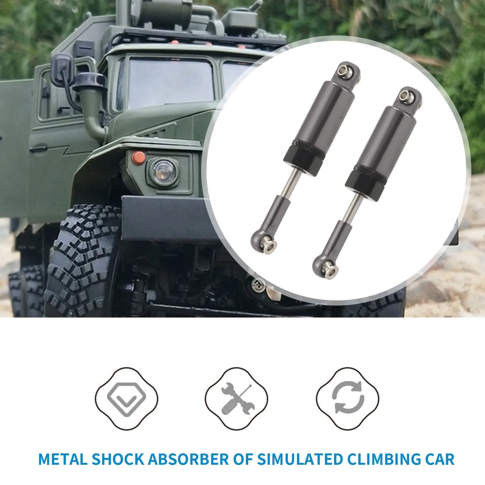 4 pezzi ammortizzatore in lega per WPL 1:16 Henglong C-14 C-24 Pickup Crawler metà camion RC auto pezzi di ricambio aggiornamento parti modificate