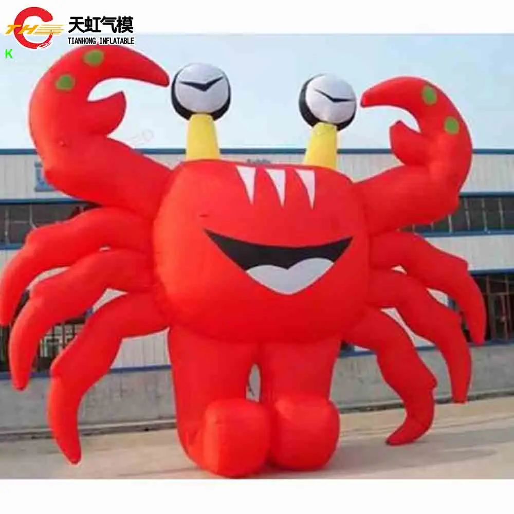Globo de réplica de cangrejo inflable gigante personalizado, modelo de cangrejo inflable de aire para promoción de decoración, 3m/4m/6m