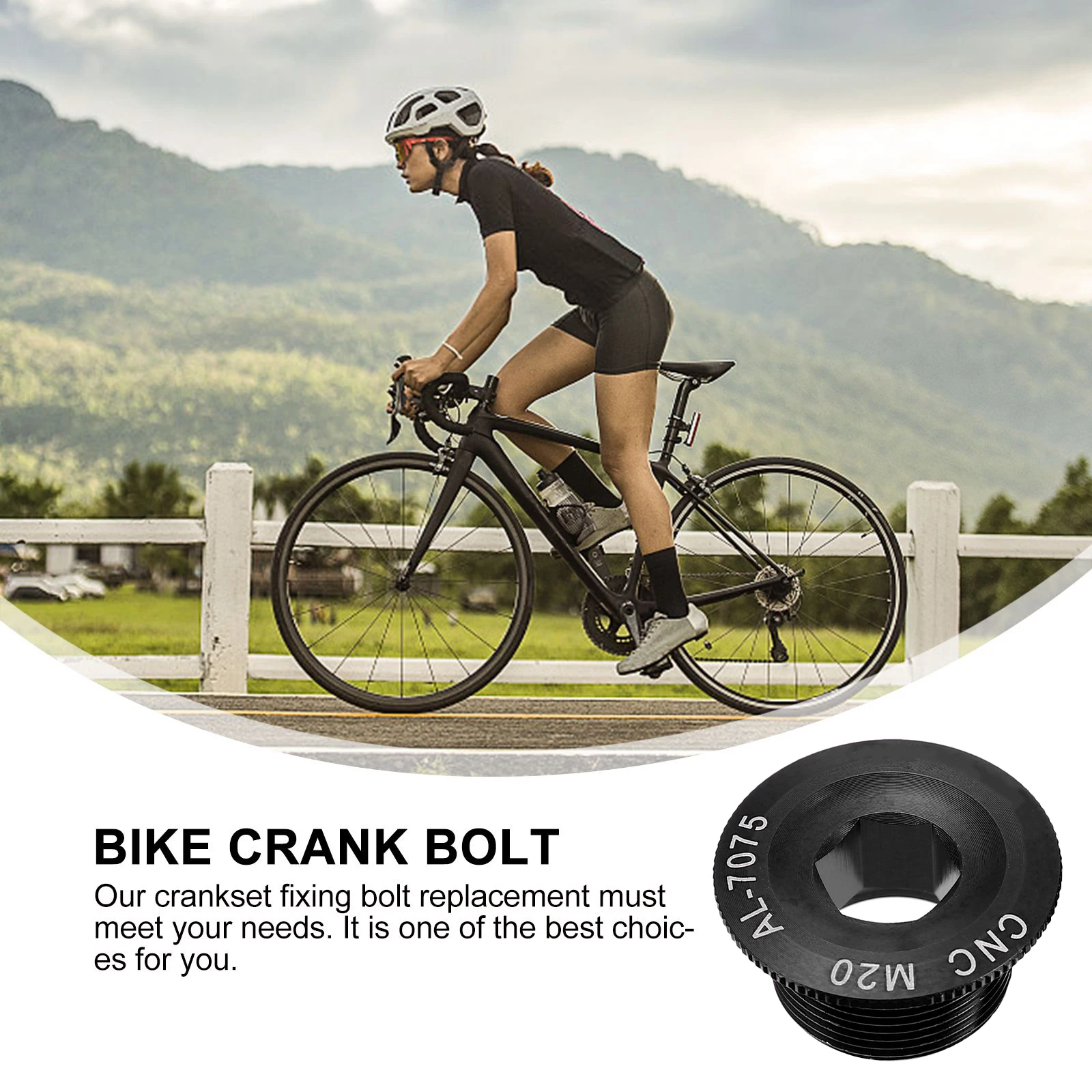 

1Pair Bike Crankset Fixing Bolts Aluminum Alloy Cnc Crank Cover Screws Replacement Compatible M590 M596 M661 Slxxt