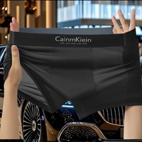 4 Pcs Men's Panties Ice Silk Men's Underpants Summer Thin Men Underwear Boxer Shorts Ice Silk Boy Underwear