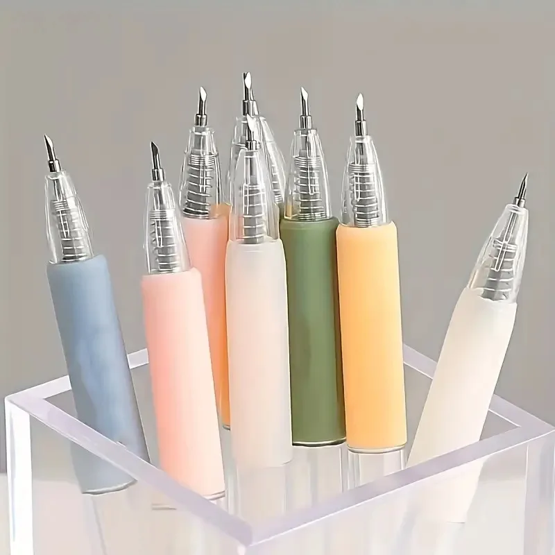 2PCS Pen Knife Mini Pressing Engraving Pen Ins Mini Account Sticker Art Knife Paper Art Knife Pen Cutting Paper Knife