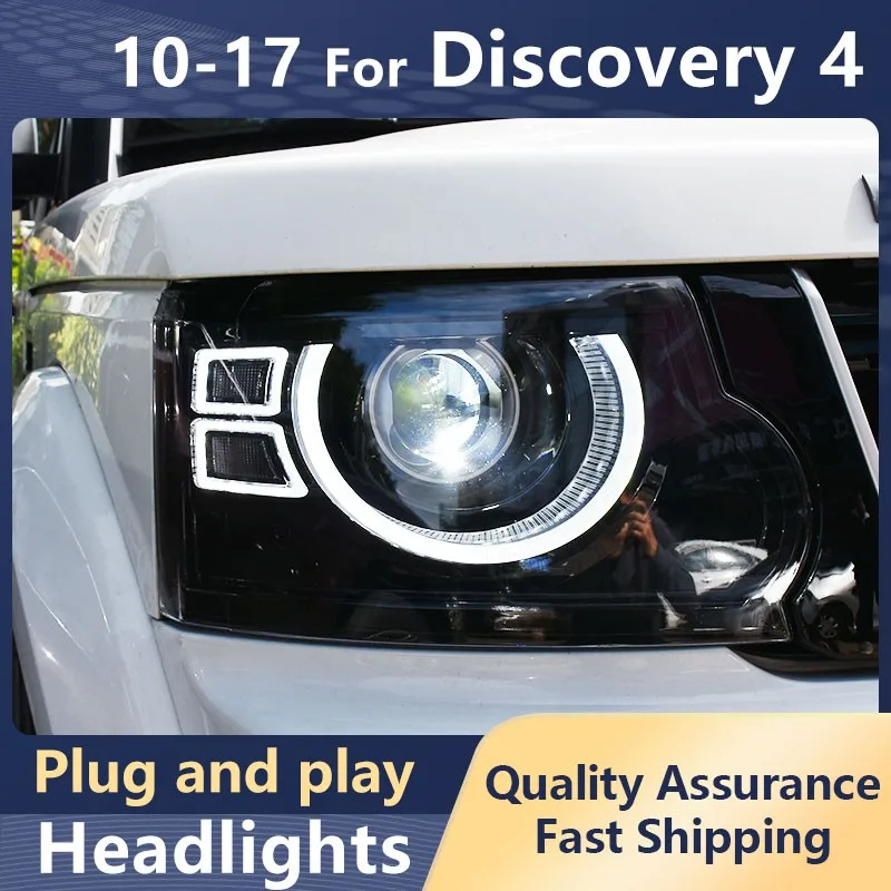 Upgraded Car Headlights For Land Rover Discovery 3 4 2010-2017 Animation LED Dynamic Turn Signal Front Lights Auto Accessories