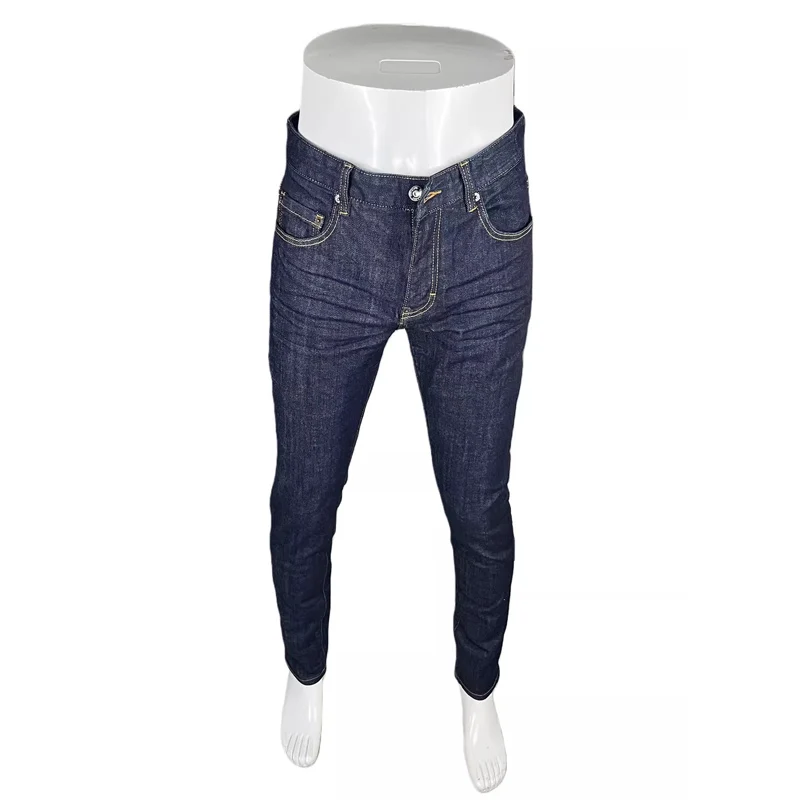 

Y2K Designer Fashion Men Jeans High Quality Vintage Black Blue Stretch Slim Fit Brand Jeans Men Retro Casual Denim Pencil Pants