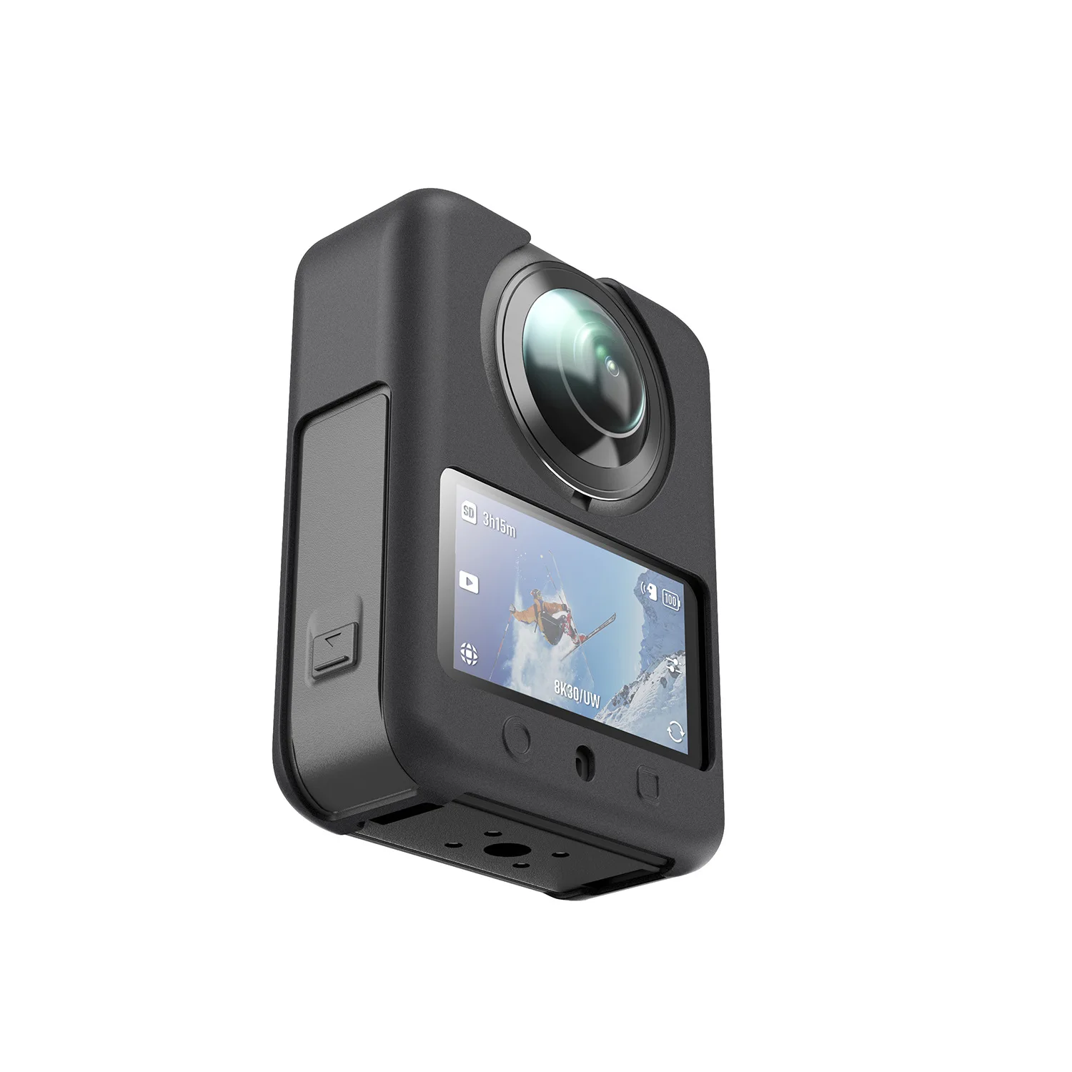 Silicone Case Lens Cover Protective Cap for DJI Osmo 360 Action Camera All-Inclusive Protective Cover & Screen-Accessible Sleeve