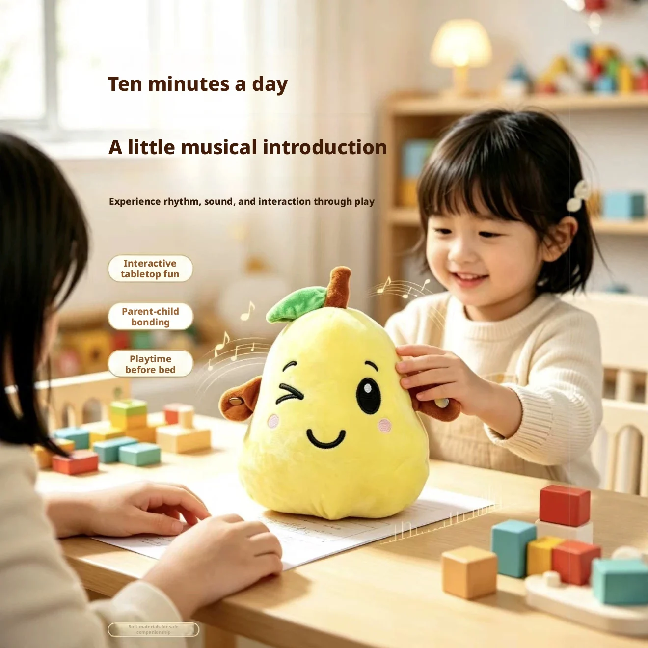 Popular Body Rhythm Doll, Induction Rhythm Sing Fruit Plush Toy, Early Education Plush Christmas Gift
