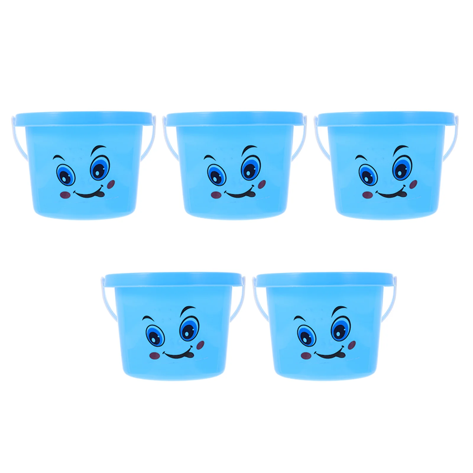 

5 Pcs Outdoor Toys Beach Bucket Children Portable Sand Buckets -blue Kindergarten Playthings Playing Tools