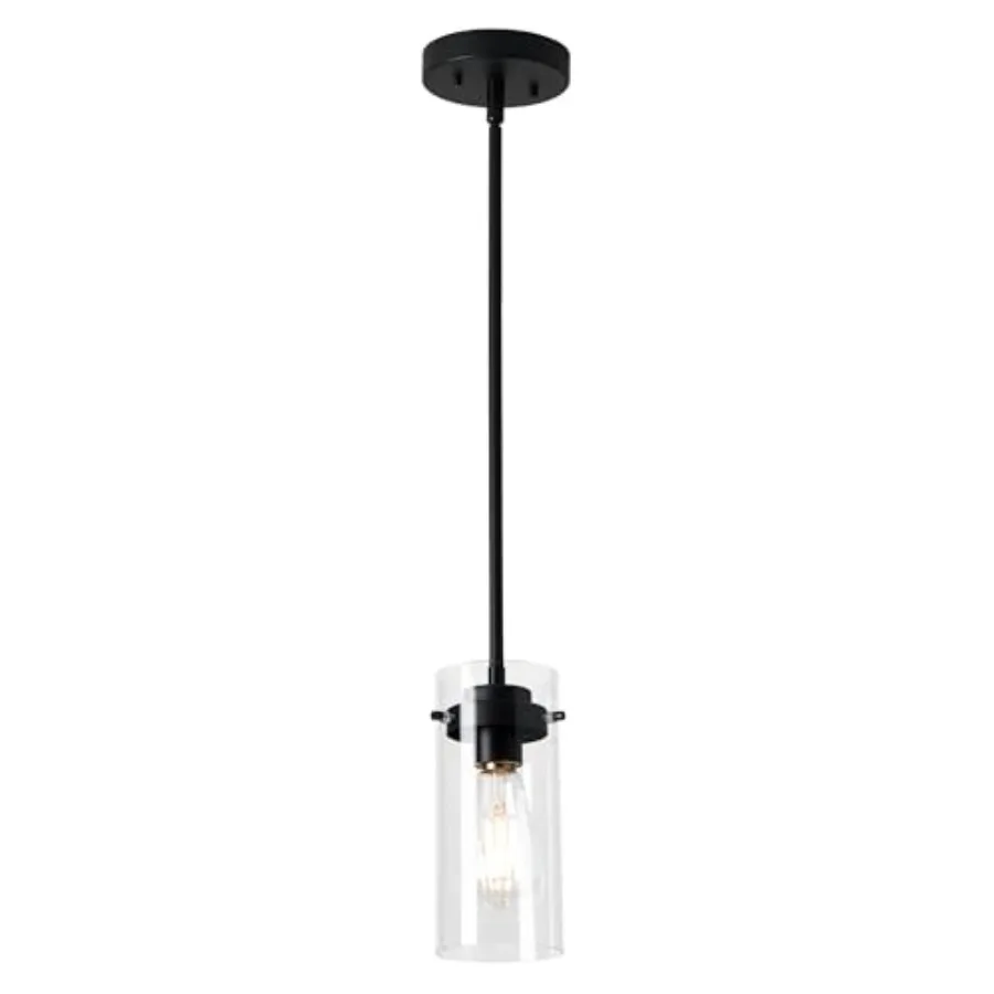 Industrial Pendant Light FixturesClear Glass Shade Pendant Lighting Vintage Hanging Lighting Fixture for Kitchen Island Dining