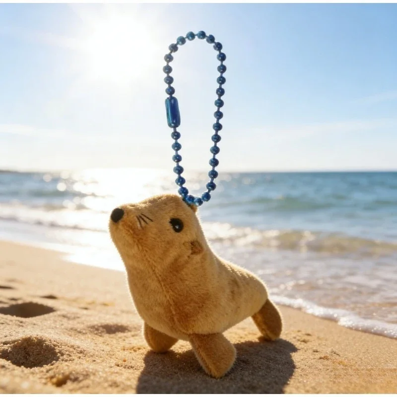 Soft Mini Stuffed Sea Lion Plush Keychain Bag Pendant Doll for Backpack Decoration, Cute Couple Gift for Daily Use