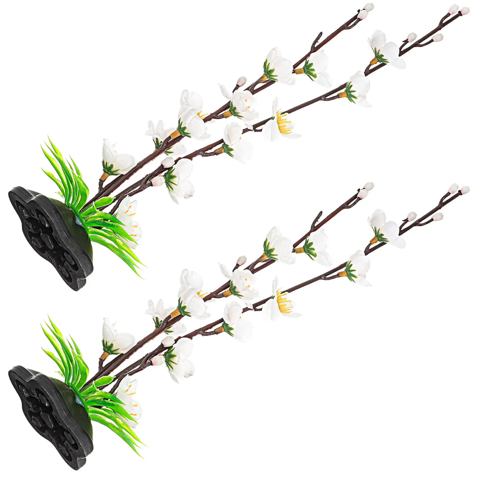 2 Piezas de Decoración de Sashimi con Flores de Ume, Adorno Realista para Platos de Sushi, Flor Artificial Rústica para Decorar Platos de Comida