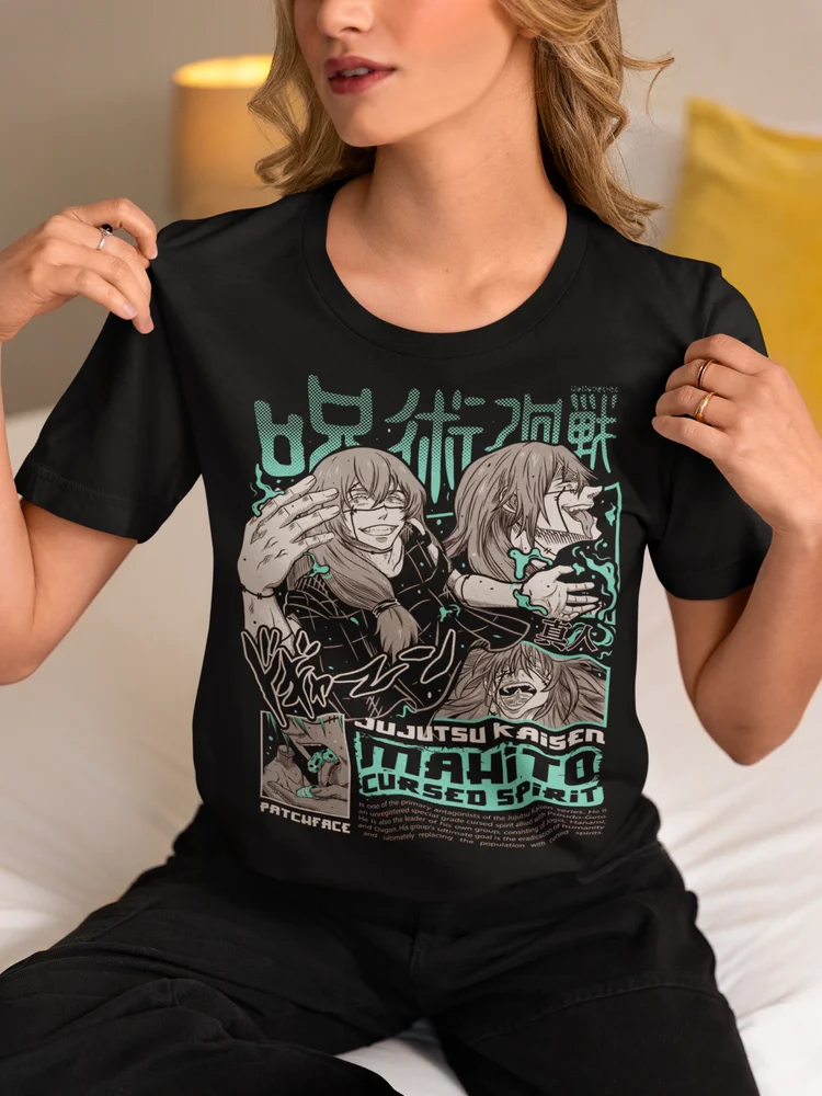 Mahito T-shirt Jujutsu Kaisen Fushiguro Toji Horror Anime Gifts Shirt All Size