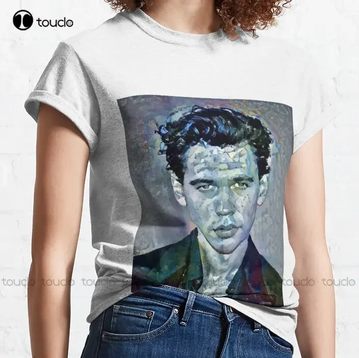 Austin Butler Portrait Classic T-Shirt Anime Shirts High Quality Cute Elegant Lovely Kawaii Cartoon Sweet Cotton Tee Shirts New