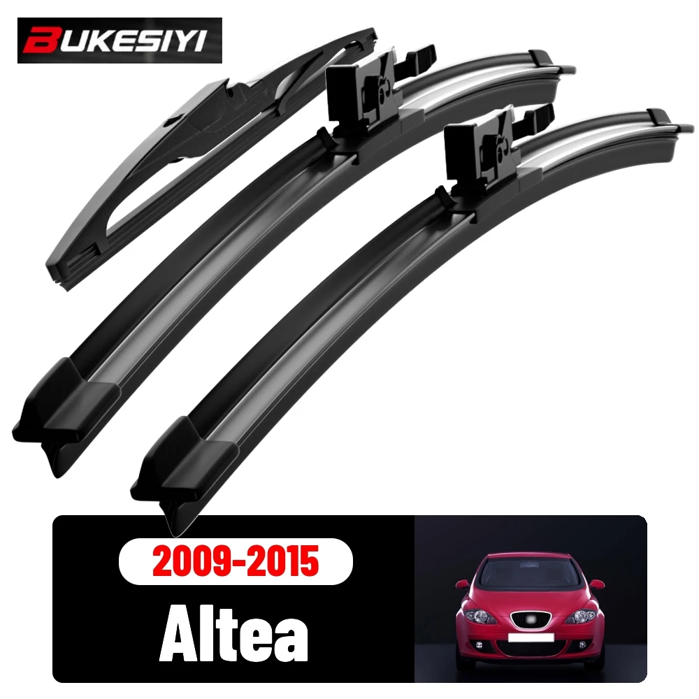Front & Rear Wiper Blades Set For Seat Altea 2009-2015 2010 2011 2012 2013 2014 Silent Windscreen Wipers Accessories 26